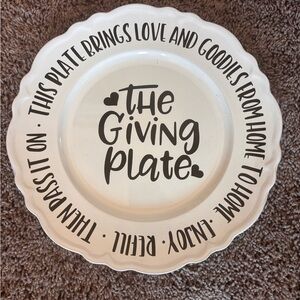 The Giving Plate - Cream and Black Ceramic Plate